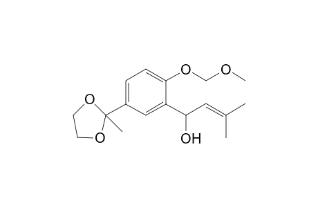 3-Methyl-1-[2'-(methoxymethyleneoxy)-5'-(2"-methyl-(1,3)-dioxan-2"-yl)phenyl]-2-butenol