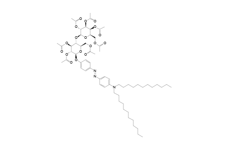 4-(4'-N,N-DIDODECYLAMINOPHENYLAZO)-PHENYL-4-O-(2,3,4,6-TETRA-O-ACETYL-BETA-D-GALACTOPYRANOSYL)-2,3,6-TRI-O-ACETYL-BETA-D-GLUCOPYRANOSIDE