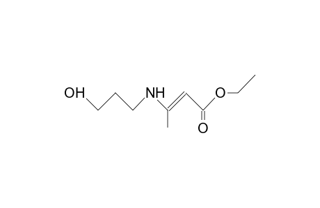 Ethyl 7-hydroxy-3-methyl-4-azahept-2-enoate