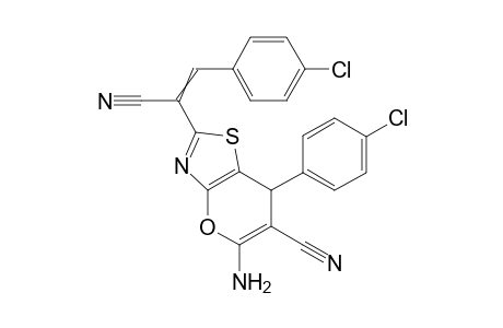 5-Amino-7-(4-chlorophenyl)-2-(2-(4-chlorophenyl)-1-cyanovinyl)-7H-pyrano[2,3-d]thiazole-6-carbonitrile