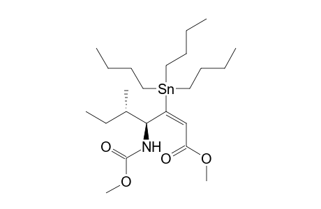 (4S,5S,2E)-Methyl 3-tributylstannyl-4-(methoxycarbonylamino)-5-methyl-2-heptenoate