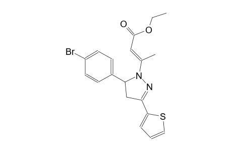 ethyl (2E)-3-[5-(4-bromophenyl)-3-(2-thienyl)-4,5-dihydro-1H-pyrazol-1-yl]-2-butenoate