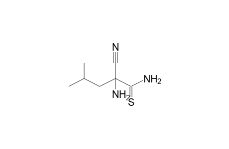 2-Amino-2-cyano-4-methyl-pentanethioic acid amide