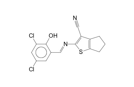 2-[(3,5-dichlorosalicylidene)amino]-5,6-dihydro-4H-cyclopenta[b]thiophene-3-carbonitrile