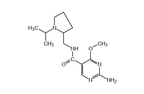 2-amino-N-[(1-isopropyl-2-pyrrolidinyl)methyl]-4-methoxy-5-pyrimidine carboxamide