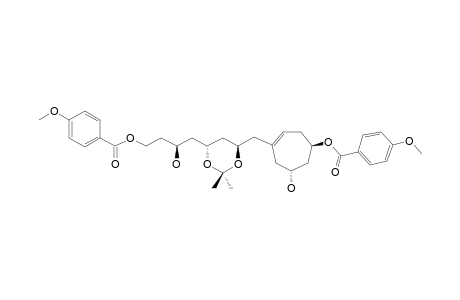 #8;(-)-(1R,6R)-6-HYDROXY-4-[[(4R,6S)-6-[(2S)-4-[(4-METHOXYBENZOYL)-OXY]-2-HYDROXYBUTYL]-2,2-DIMETHYL-1,3-DIOXAN-4-YL]-METHYL]-CYCLOHEPT-3-EN-1-YL-METHOXYBENZOA