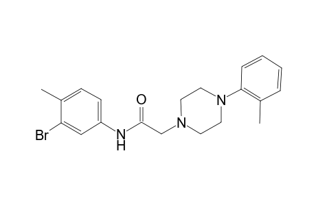 N-(3-bromanyl-4-methyl-phenyl)-2-[4-(2-methylphenyl)piperazin-1-yl]ethanamide