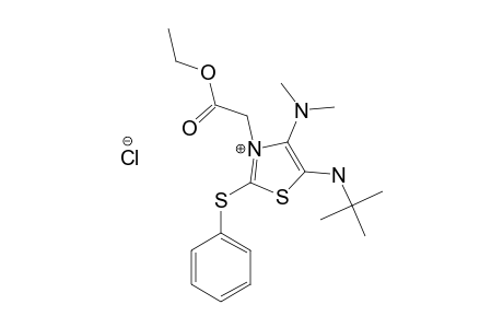 5-(TERT.-BUTYLAMINO)-4-(DIMETHYLAMINO)-3-[(ETHOXYCARBONYL)-METHYL]-2-(PHENYLTHIO)-THIAZOLIUM-CHLORIDE