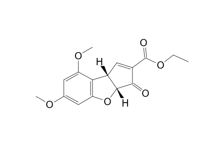 Ethyl rac-(3aR,8bS)-6,8-dimethoxy-3-oxo-3a,8b-dihydro-3H-cyclopenta[b]benzofuran-2-carboxylate