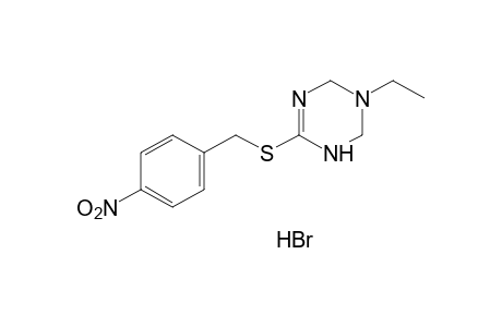 3-ethyl-6-[(p-nitrobenzyl)thio]-1,2,3,4-tetrahydro-s-triazine, monohydrobromide