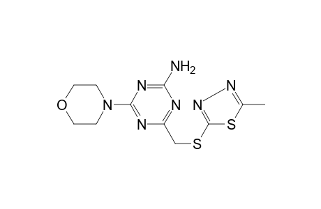 1,3,5-Triazine, 2-amino-4-(5-methyl-[1,3,4]thiadiazol-2-ylsulfanylmethyl)-6-(morpholin-4-yl)-