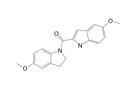 (5-METHOXY-2,3-DIHYDRO-1H-INDOL-1-YL)-(5-METHOXY-1H-INDOL-2-YL)-METHANONE