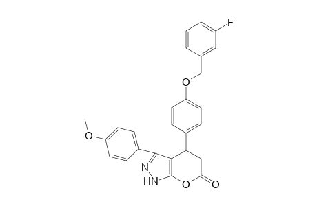 Pyrano[2,3-c]pyrazol-6(1H)-one, 4-[4-[(3-fluorophenyl)methoxy]phenyl]-4,5-dihydro-3-(4-methoxyphenyl)-