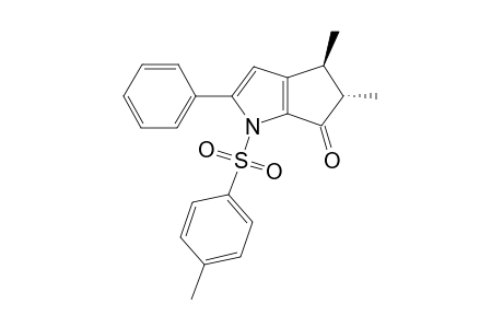 TRANS-4,5-DIHYDRO-4,5-DIMETHYL-1-(4'-METHYLPHENYLSULFONYL)-2-PHENYL-CYCLOPENTA-[B]-PYRROL-6(1H)-ONE