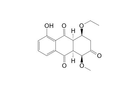 (1SR,4SR,4aRS,9aSR)-4-Ethoxy-5-hydroxy-1-methoxy-2-oxo-3,4,4a,9a-tetrahydro-1H-9,10-anthraquinone