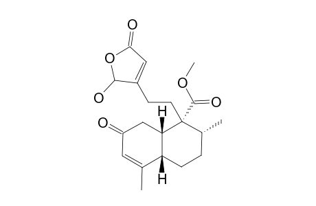 (-)-METHYL-16-HYDROXY-19-NOR-2-OXO-CIS-CLERODA-3,13-DIEN-15,16-OLIDE-20-OATE