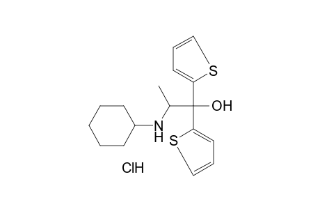 1,1-di(2-thienyl)-2-cyclohexylamino-1-propanol, hydrochloride