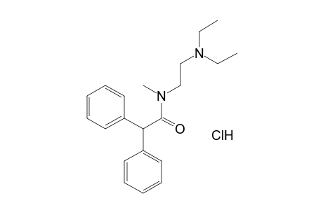 N-[2-(diethylamino)ethyl]-2,2-diphenyl-N-methylacetamide, monohydrochloride