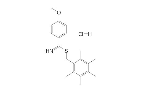 thio-p-anisimidic acid, 2,3,4,5,6-pentamethylbenzyl ester, hydrochloride