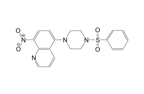 5-(4-Benzenesulfonyl-piperazin-1-yl)-8-nitro-quinoline