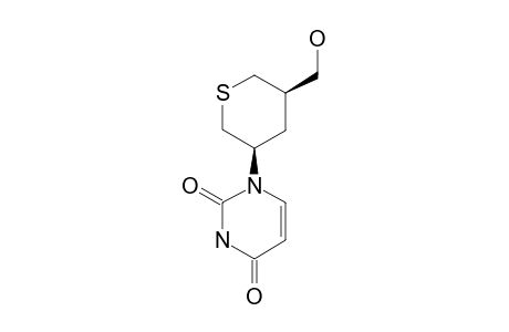 (+/-)-1-[(3'-BETA,5'-BETA)-5'-(HYDROXYMETHYL)-THIAN-3'-YL]-2,4-(1H,3H)-PYRIMIDINEDIONE