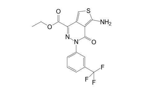 5-Amino-4-keto-3-[3-(trifluoromethyl)phenyl]thieno[3,4-d]pyridazine-1-carboxylic acid ethyl ester