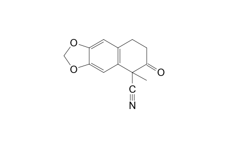 5-methyl-6-oxo-5,6,7,8-tetrahydronaphtho[2,3-d]-1,3-dioxole-5-carbonitrile