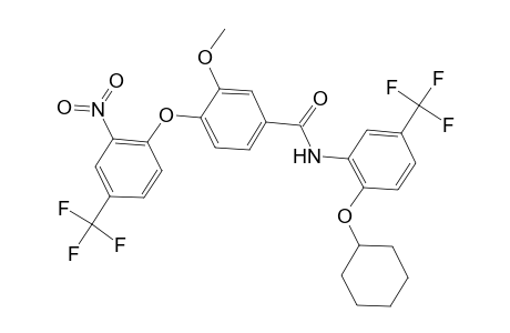 benzamide, N-[2-(cyclohexyloxy)-5-(trifluoromethyl)phenyl]-3-methoxy-4-[2-nitro-4-(trifluoromethyl)phenoxy]-