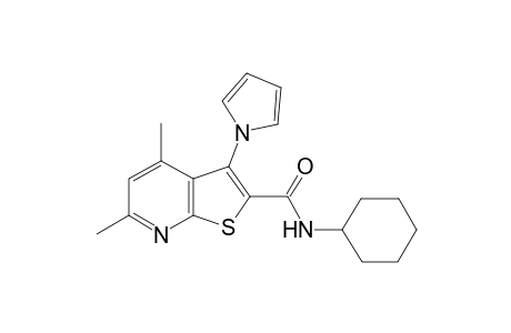 N-cyclohexyl-4,6-dimethyl-3-(1-pyrrolyl)-2-thieno[2,3-b]pyridinecarboxamide