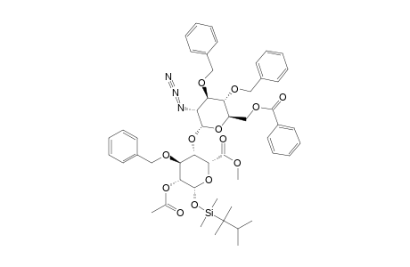 METHYL-DIMETHYLTHEXYLSILYL-2-O-ACETYL-4-O-(2-AZIDO-6-O-BENZOYL-3,4-DI-O-BENZYL-2-DEOXY-ALPHA-D-GLUCOPYRANOSYL)-3-O-BENZYL-BETA-L-IDOPYRANURONATE