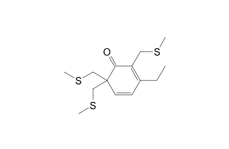 3-Ethyl-2,6,6-tris(methylsulfanylmethyl)cyclohexa-2,4-dien-1-one