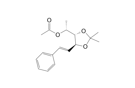 (R)-1-{(4S,5S)-2,2-Dimethyl-5-[(E)-styryl]-1,3-dioxolan-4-yl}ethyl Acetate