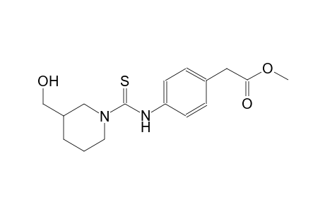 methyl [4-({[3-(hydroxymethyl)-1-piperidinyl]carbothioyl}amino)phenyl]acetate