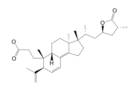 (23R,25R)-3,4-seco-17,14-friedo-9.beta.H-Lanosta-4(28),6,8(14)-trien-26,23-olid-3-oic acid