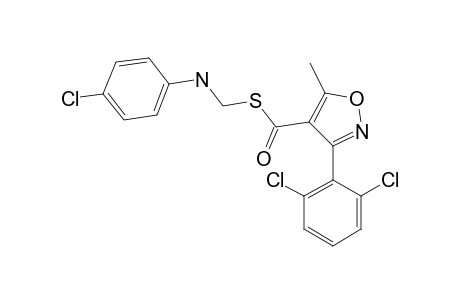 3-(2,6-dichlorophenyl)-5-methyl-4-isoxazolecarbothioic acid, S-[(p-chloroanilino)methyl]ester