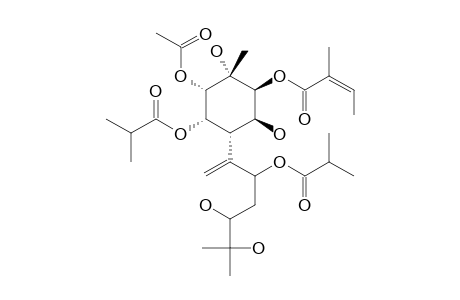 4.alpha.-Acetyl-2.beta.-angeloyl-5.alpha.,8-diisobutyryl-1.beta.,3.alpha.,10,11-tetrahydroxy-Bisabolene