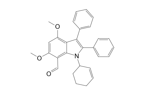 1-(cyclohex-2'-enyl)-4,6-dimethoxy-2,3-diphenylindole-7-carbaldehyde