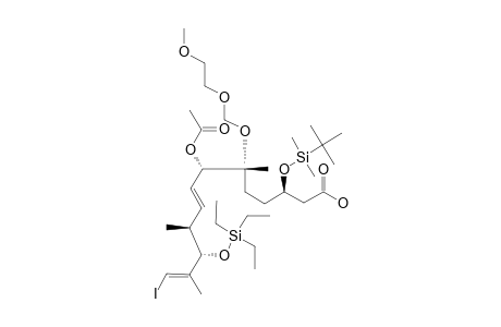 #45;[3R,6R,7S,(8E),10S,11S,(12E)]-7-(ACETYLOXY)-3-[[TERT.-BUTYL-(DIMETHYL)-SILYL]-OXY]-13-IODO-6-[(2-METHOXYETHOXY)-METHOXY]-6,10,12-TRIMETHYL-11-[(TRIETHYLSIL