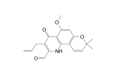 3-allyl-1,4-dihydro-8,8-dimethyl-5-methoxy-4-oxo-8H-pyrano[2,3-h]quinoline-2-carboxaldehyde