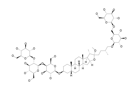 (25-R)-26-[(O-BETA-GLUCOPYRANOSYL-(1->6)-BETA-GLUCOPYRANOSYL)-OXY]-22-ALPHA-METHOXY-5-BETA-FUROSTAN-3-BETA-YL_O-BETA-GLUCOPYRANOSYL