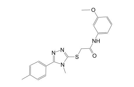 N-(3-methoxyphenyl)-2-{[4-methyl-5-(4-methylphenyl)-4H-1,2,4-triazol-3-yl]sulfanyl}acetamide