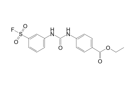 p-{3-[m-(fluorosulfonyl)phenyl]ureido}benzoic acid, ethyl ester