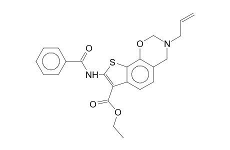 Ethyl 3-allyl-8-benzamido-3,4-dihydro-2H-thieno[3,2-h][1,3]benzoxazine-7-carboxylate