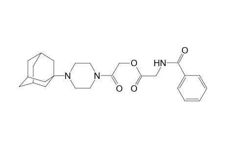 Acetic acid, 2-(benzoylamino)-, 2-oxo-2-(4-tricyclo[3.3.1.1(3,7)]dec-1-yl-1-piperazinyl)ethyl ester