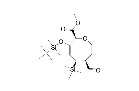 (2R*,5R*,6R*)-3-(TERT.-BUTYLDIMETHYLSILOXY)-5-(TRIMETHYLSILYL)-6-FORMYL-5,6,7,8-TETRAHYDRO-2H-OXOCINE-2-CARBOXYLIC-ACID-METHYLESTER