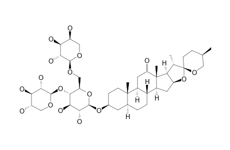 FILIASPAROSIDE_A;(25-R)-3-HYDROXY-5-ALPHA-SPIROSTAN-12-ONE-3-O-BETA-XYLOPYRANOSYL-(1->4)-[ALPHA-ARABINOPYRANOSYL-(1->6)]-BETA-GLUCOPYRANOSIDE