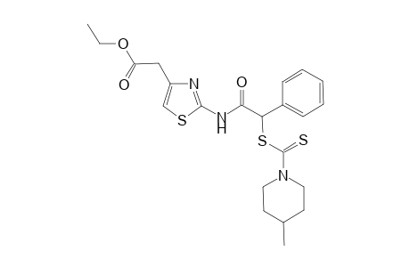 Ethyl 2-[2'-(4"-methyl-1"-piperidinyl)thiocarbamoyl]phenylthio]acylamino]-thiazol-4-acetate