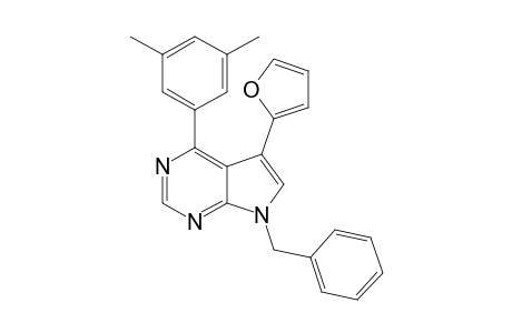 7-BENZYL-4-(3,5-DIMETHYLPHENYL)-5-(FURAN-2-YL)-7H-PYRROLO-[2,3-D]-PYRIMIDINE