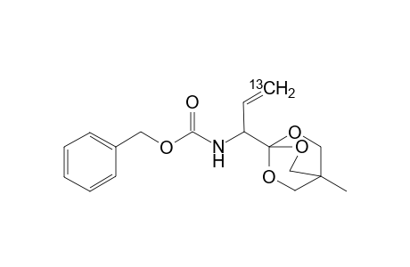 1-[N-(Benzyloxycarbonyl)-(1S)-1-amino-3-13C-2-propene]-4-methyl-2,6,7-trioxabicyclo[2.2.2]octane [Cbz-L-Gly(-CH=13CH2)-OBO ester]