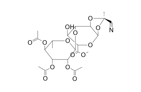 METHYL 3-O-(2,3,4-TRI-O-ACETYL-ALPHA-L-RHAMNOPYRANOSYL)-1,2-O-[1-(EXO-CYANO)ETHYLIDENE]-ALPHA-D-GLUCOPYRANURONATE